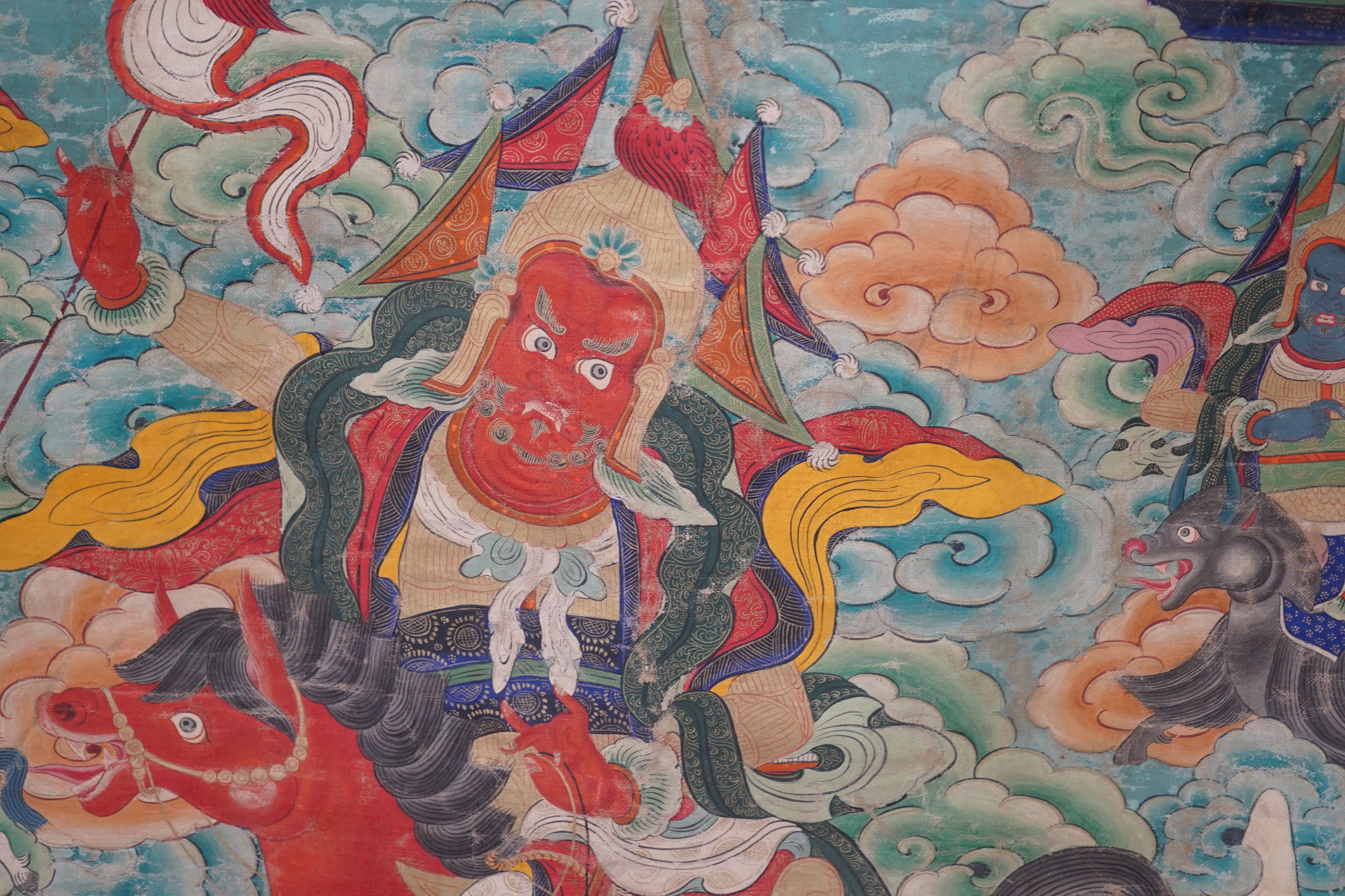 A Tibetan or Nepalese painted Thangka